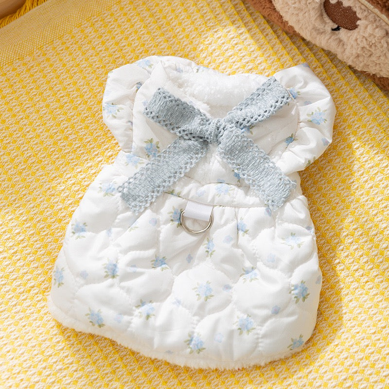 Winter Cotton Dress for Small Dogs – Soft & Elegant Style